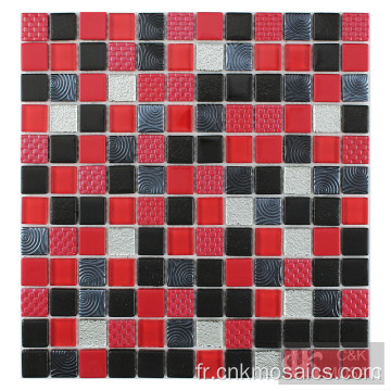 Tuile de mosaïque de concepteur de vente chaude de couleur rouge